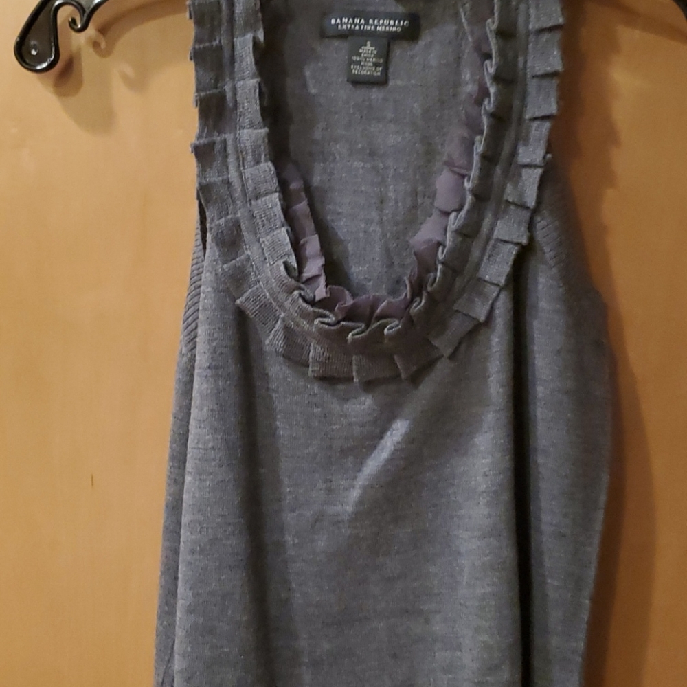 Pure wool ruffle tank Banana Republic